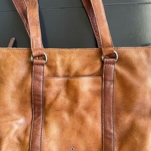 Chic Tan Leather Tote Bag